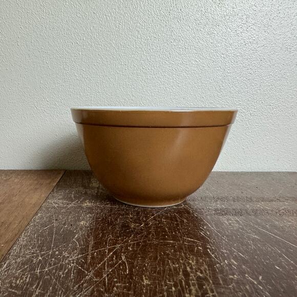 Pyrex Brown White 407 1 1/2 qt Ovenware‎ Serving Bowl - Picture 1 of 7